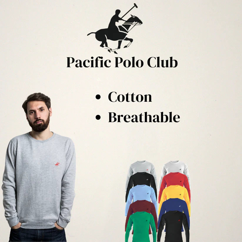 Mens Long Sleeve Shirt w Horse Emblem  6/12 Pack 100% Cotton 10+ Colors Assorted